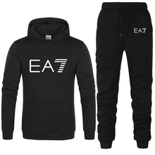 Load image into Gallery viewer, New 2019 Brand Tracksuit Fashion EA7 Men Sportswear Two Piece Sets All Cotton Fleece Thick hoodie+Pants Sporting Suit Male
