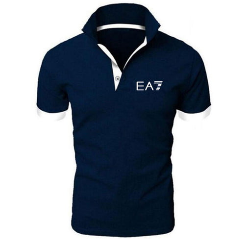 summer fashion EA7 perfect logo printed polo RF New men high quality social Polo shirts Polo Shirt for women and mens'