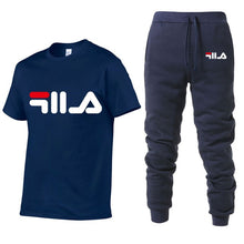 Load image into Gallery viewer, Men's Sets T Shirts+pants Two Pieces Sets Casual Tracksuit Men/Women New Fashion printing suits sportwear Gyms Fitness trousers