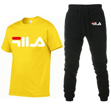 Load image into Gallery viewer, Men's Sets T Shirts+pants Two Pieces Sets Casual Tracksuit Men/Women New Fashion printing suits sportwear Gyms Fitness trousers