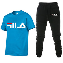 Load image into Gallery viewer, Men's Sets T Shirts+pants Two Pieces Sets Casual Tracksuit Men/Women New Fashion printing suits sportwear Gyms Fitness trousers
